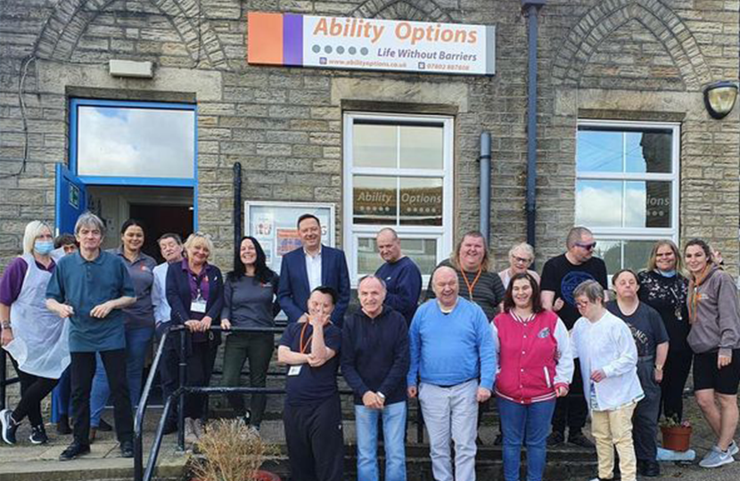 Jason McCartney MP visits Ability Options in Wooldale