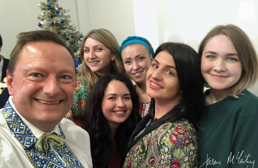 Jason McCartney MP joins the local Ukrainian community and refugee families for their Christmas meal