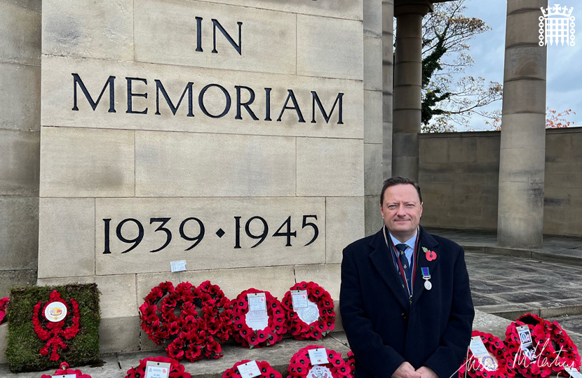 Jason McCartney MP paid his respects at the Greenhead Park memorial in Huddersfield