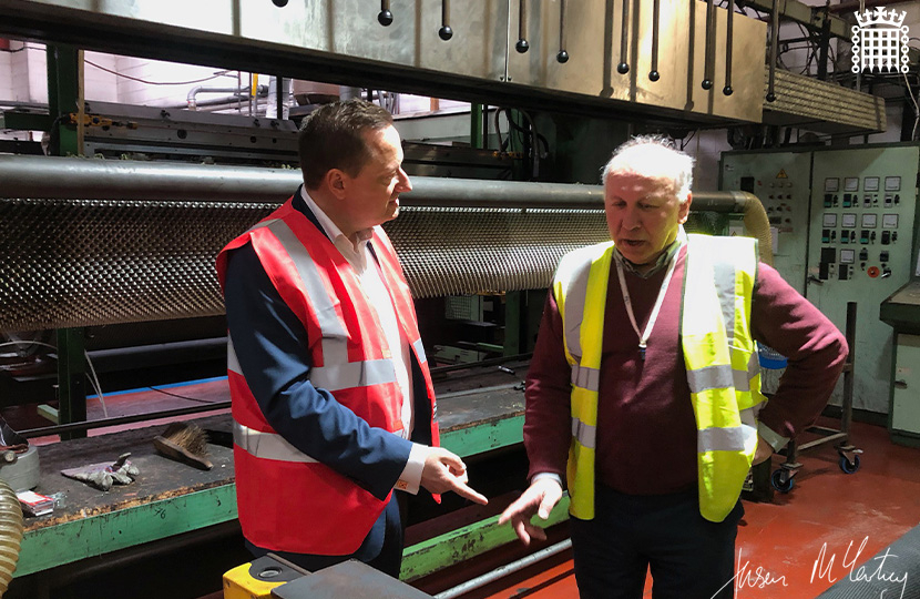 Jason McCartney MP visits ABG Geosynthetics in Meltham