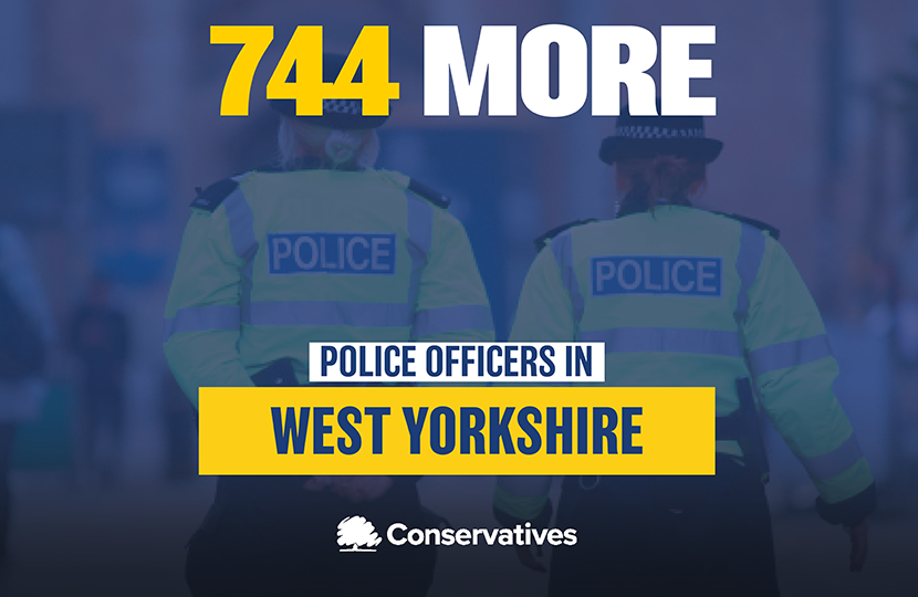 Jason McCartney MP welcomes news of 744 extra police officers in West Yorkshire thanks to the Conservative Government