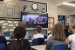 Jason McCartney MP on a Zoom call with Silver Class from St John's J&I School, Golcar