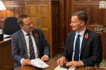 Jason McCartney MP meets with Chancellor Jeremy Hunt ahead of the Autumn Statement