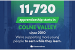 Jason McCartney MP welcomes 11,720 new apprenticeships in Colne Valley from Conservative governments since 2010