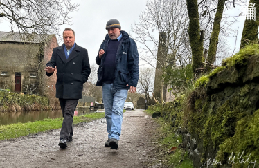 Jason McCartney MP meets with the Canal and River Trust to hear about the major towpath improvements between Slaithwaite and Marsden