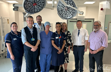 Jason McCartney MP praises staff at the Huddersfield Royal Infirmary Elective Surgical Hub for clearing the long term Covid waiting list