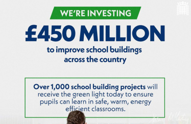 Jason McCartney MP welcomes share of over £450 million from the Conservative Government to improve school buildings in Colne Valley