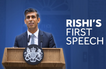 Prime Minister Rishi Sunak's statement on the steps of Downing Street